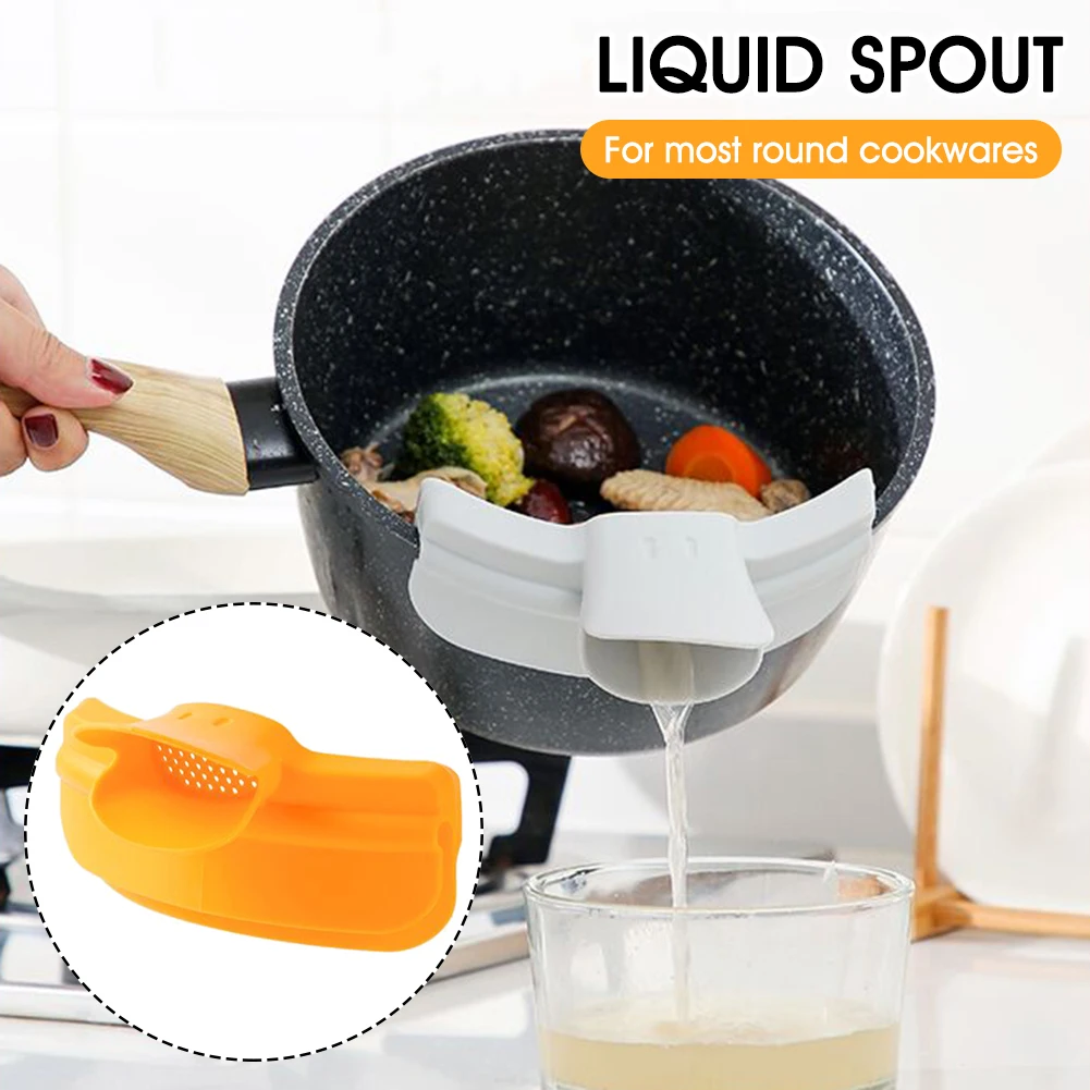 Silicone Liquid Funnel Anti-spill Pour Pot Edge Clip Water Filter With Fliter For Pots Pans Bowls Kitchen Gadget Accessories
Silicone Liquid Funnel Anti-spill Pour Pot Edge Clip Water Filter With Fliter For Pots Pans Bowls Kitchen Gadget Accessories
