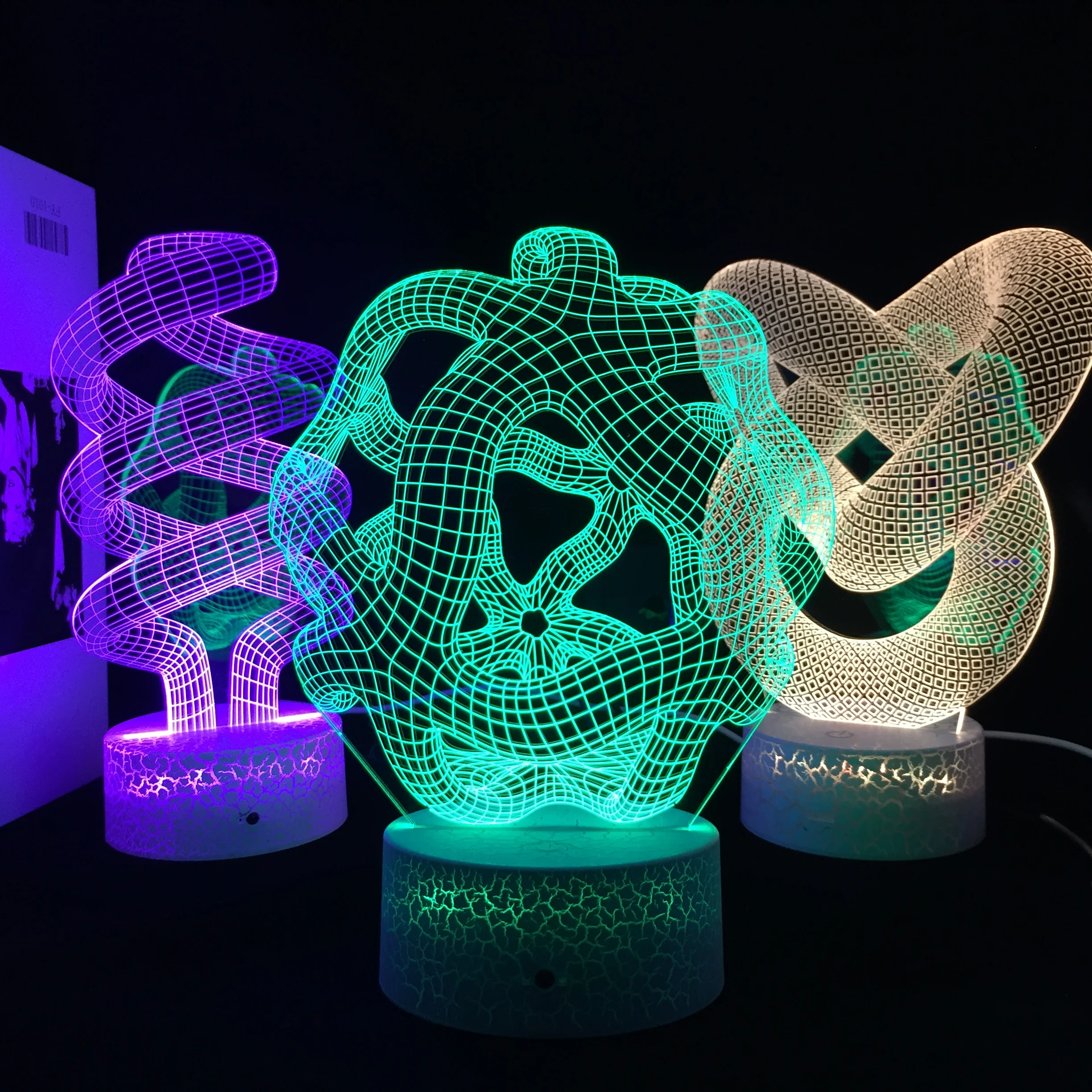 Abstract 3D Illusion Hologram LED Night Lamp for Living Room Decor Baby Bedroom Night Light Touch Sensor Colorful Nightlight
Abstract 3D Illusion Hologram LED Night Lamp for Living Room Decor Baby Bedroom Night Light Touch Sensor Colorful Nightlight