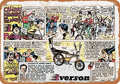 12x16 дюймов металлический винтажный Забавный жестяной знак 1969 Iverson велосипеды
12x16 дюймов металлический винтажный Забавный жестяной знак 1969 Iverson велосипеды