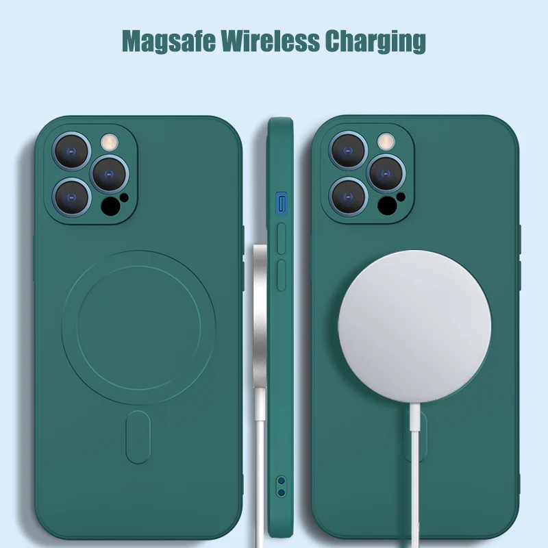 Новинка 2022 жидкий силиконовый Магнитный чехол для iPhone 13 11 12 Pro Max X Xs XR беспроводное