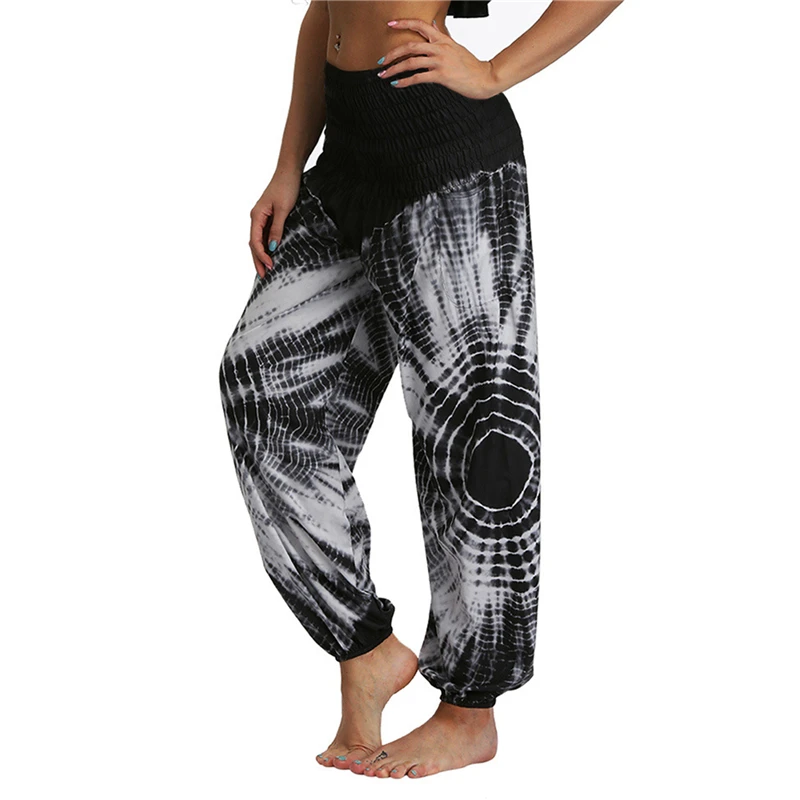 Fitness Women Bloomers Casual Printing Loose Stretch High Waist Trousers Fashion Creative Tie Dye Ladies Trousers
Fitness Women Bloomers Casual Printing Loose Stretch High Waist Trousers Fashion Creative Tie Dye Ladies Trousers