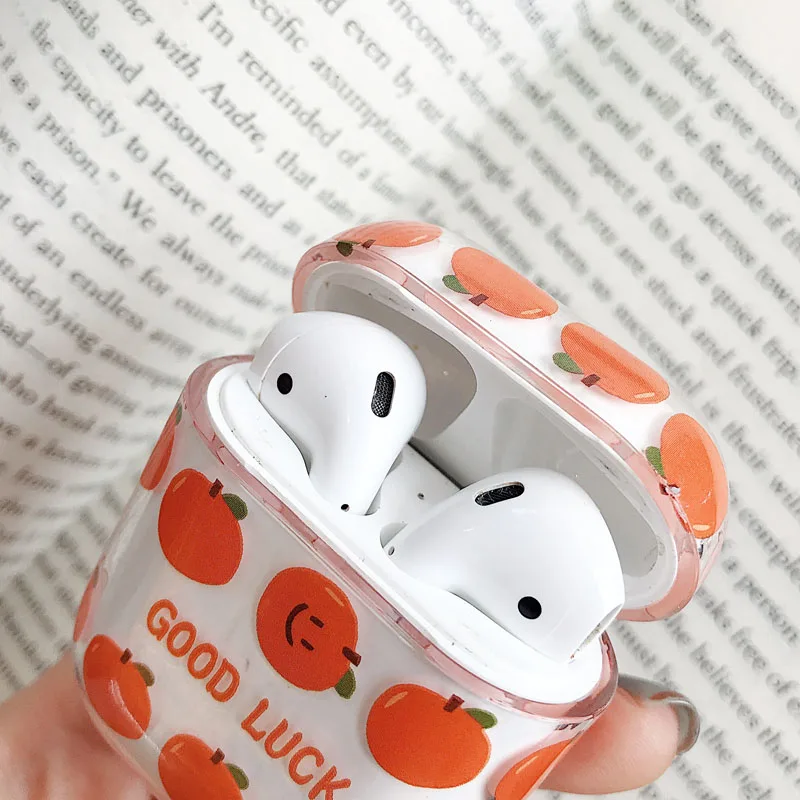 For Airpods 1/2 Cartoon Cute Fruit Orange Transparent 3D Printing Wireless Bluetooth Headset Case PC material Anti-fall
For Airpods 1/2 Cartoon Cute Fruit Orange Transparent 3D Printing Wireless Bluetooth Headset Case PC material Anti-fall