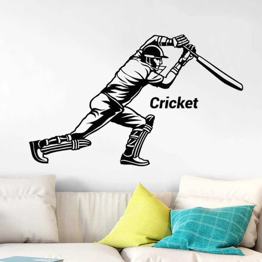 Cricket Wall Stickers Bat Game Player Vinyl Sports Room Decor Baseball Decals Bedroom Livingroom Decoration Sport Mural DW11042
Cricket Wall Stickers Bat Game Player Vinyl Sports Room Decor Baseball Decals Bedroom Livingroom Decoration Sport Mural DW11042