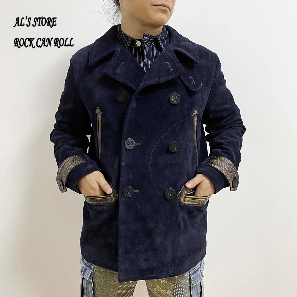 CD740 Read Description! Asian Size Excellent Cow Leather Winter Jacket Men's Classic Cowhide Suede Pea Coat
CD740 Read Description! Asian Size Excellent Cow Leather Winter Jacket Men's Classic Cowhide Suede Pea Coat
