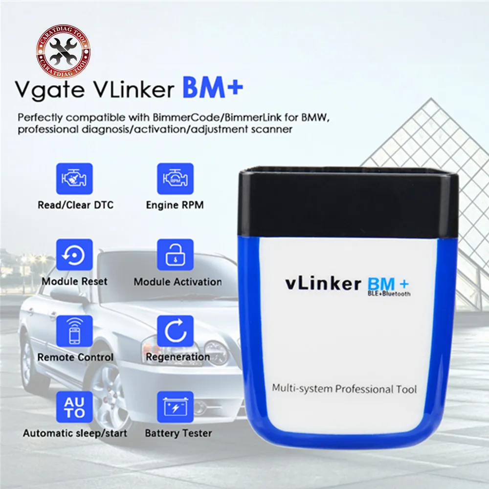 Vgate vLinker BM + ELM327 для BMW сканер BT4.0-беспроводной Wi-Fi OBD 2 диагностический инструмент