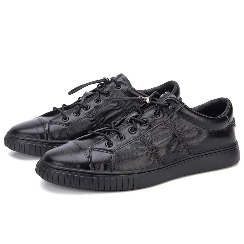 New Leather Flats Men's Casual Shoes Comfortable Classic Shoes Men Breathable Walking Shoes Lace Up Korean Style Trendy Shoes %
New Leather Flats Men's Casual Shoes Comfortable Classic Shoes Men Breathable Walking Shoes Lace Up Korean Style Trendy Shoes %