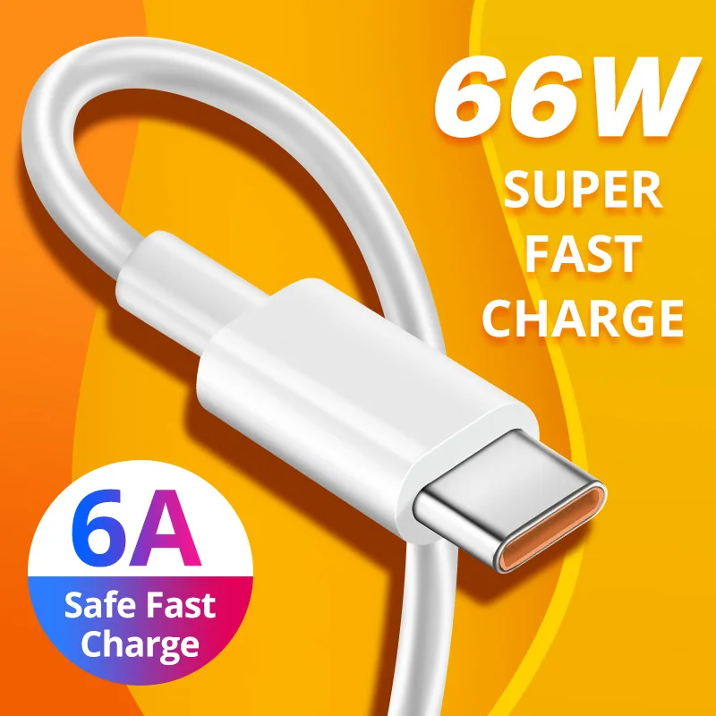 6A 66W USB Type C Super-Fast Cable Quick Charge USB C Charger Cable Data Cord For Huawei Mate 40 50 Xiaomi 11 10 Pro OPPO R17
6A 66W USB Type C Super-Fast Cable Quick Charge USB C Charger Cable Data Cord For Huawei Mate 40 50 Xiaomi 11 10 Pro OPPO R17