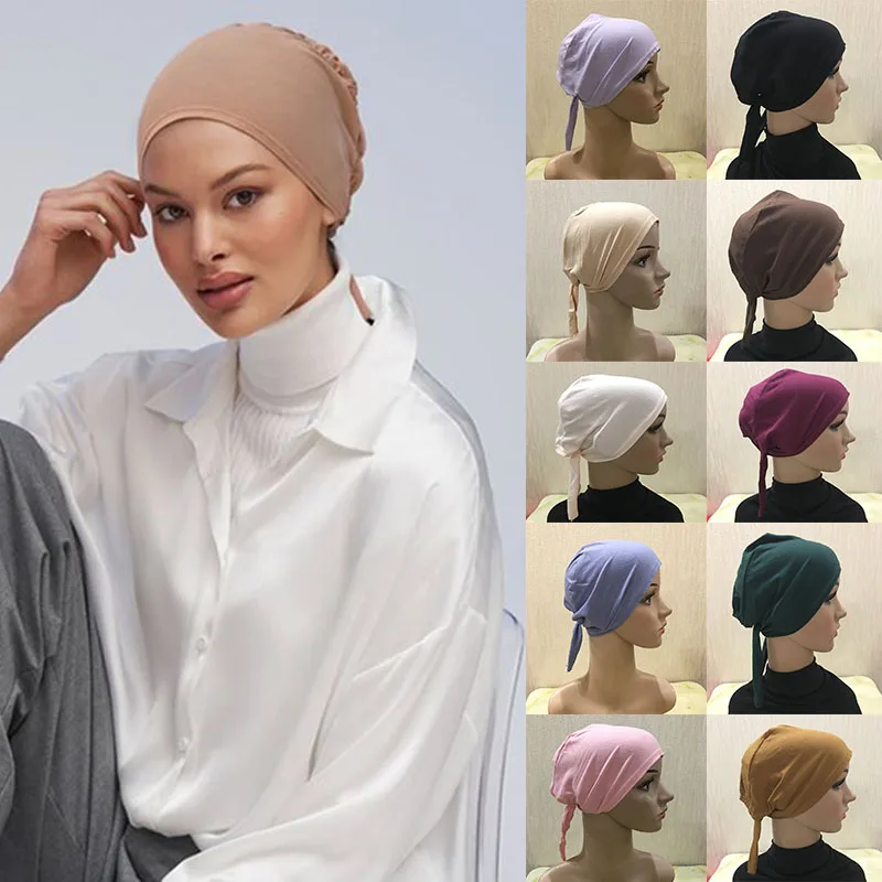 Muslim Fashion Soft Cotton Cap Back Open Women's Inner Headscarf Solid Color Full Face Scarf Cap with Bandage Headscarf Hijab
Muslim Fashion Soft Cotton Cap Back Open Women's Inner Headscarf Solid Color Full Face Scarf Cap with Bandage Headscarf Hijab