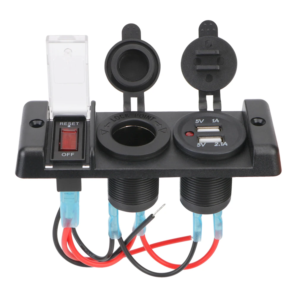 Зарядное устройство LEEPEE с двумя USB-разъемами, 2 отверстия, панель выключателя, 2,1 а/1 А, светодиодный индикатор и гнездо прикуривателя для авто...
Зарядное устройство LEEPEE с двумя USB-разъемами, 2 отверстия, панель выключателя, 2,1 а/1 А, светодиодный индикатор и гнездо прикуривателя для авто...