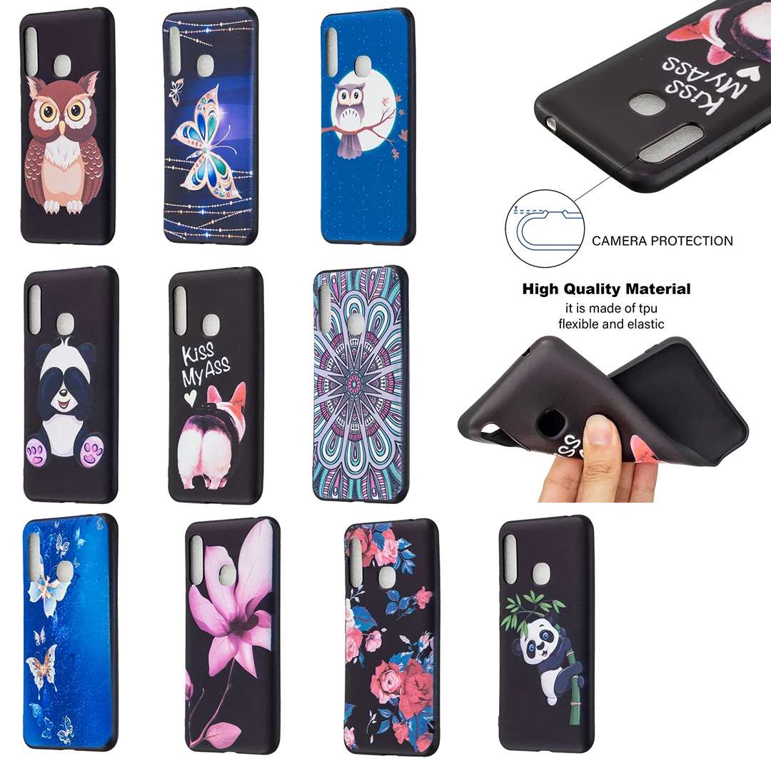 Чехол для Samsung Galaxy A41 A70E A51 A71 A20E A10 A20 A30 A40 A50 A70 задняя крышка с 3D рисунком мягкий