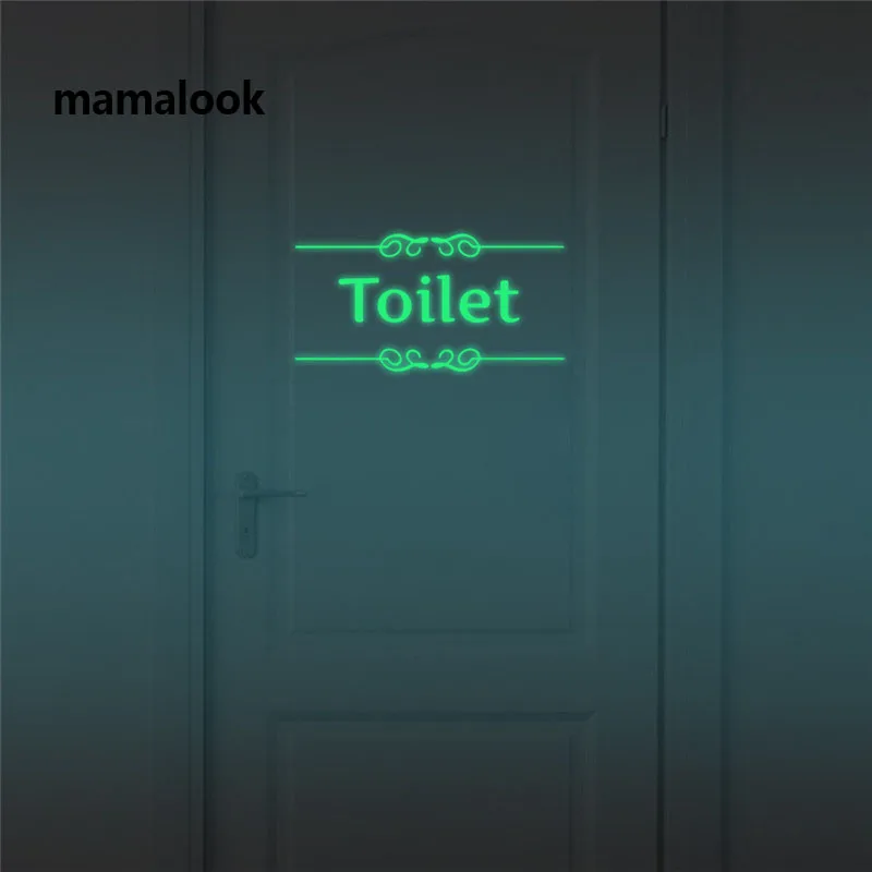 Luminous Bathroom wall sticker Glow In The Dark Door Stickers Decor Toilet Interior Vintage Wall Vinyl Decals Decor 
Luminous Bathroom wall sticker Glow In The Dark Door Stickers Decor Toilet Interior Vintage Wall Vinyl Decals Decor