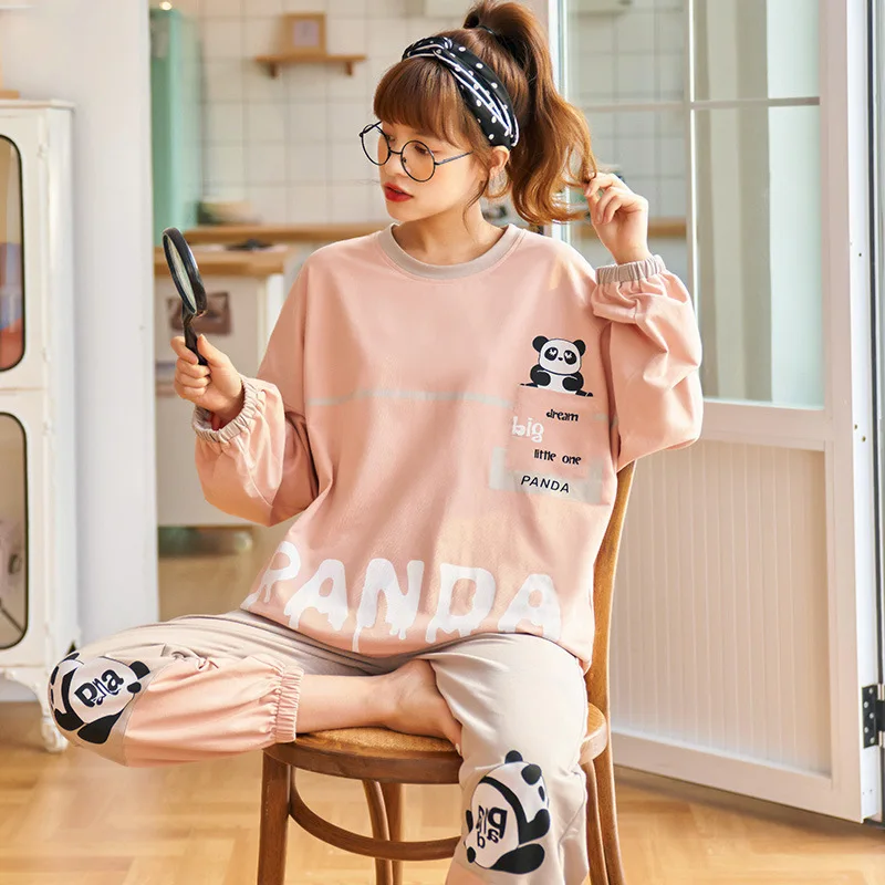 Spring Autumn New Women's Knitted Cotton Can Wear Women's Pajamas, Students Leisure and Comfortable Two-piece Suit Sleep Tops
Spring Autumn New Women's Knitted Cotton Can Wear Women's Pajamas, Students Leisure and Comfortable Two-piece Suit Sleep Tops