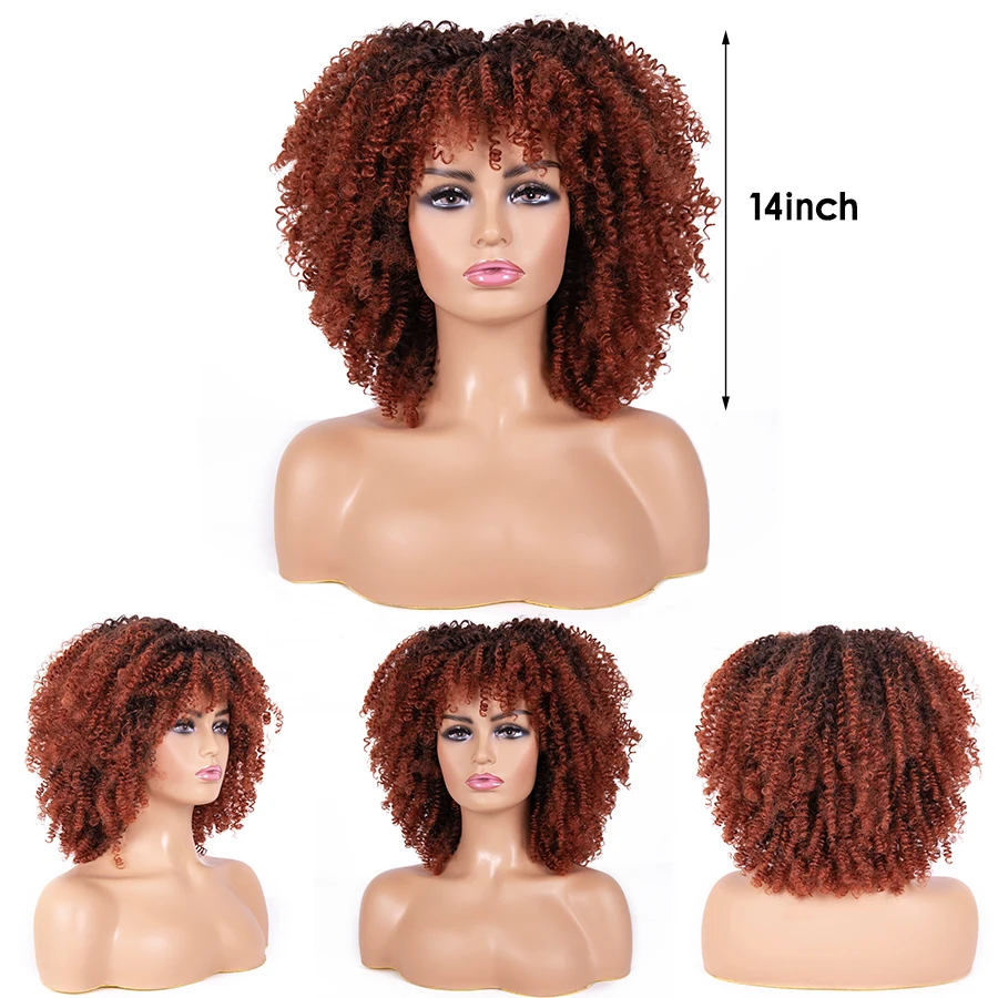 Hot Selling 14Inch Soft Afro Curly Synthetic Wig Bouncy African Wigs Glueless Green Grey Wig Natural Black Cosplay Daily Use
Hot Selling 14Inch Soft Afro Curly Synthetic Wig Bouncy African Wigs Glueless Green Grey Wig Natural Black Cosplay Daily Use