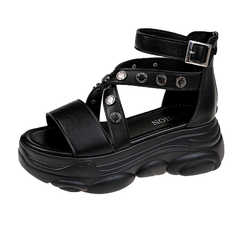 New Open-toed Women's Sandals, Solid Color, Wild Trend, Thick-soled Cross Vamp, Rhinestones Modified Fashion Women's Sandals
New Open-toed Women's Sandals, Solid Color, Wild Trend, Thick-soled Cross Vamp, Rhinestones Modified Fashion Women's Sandals