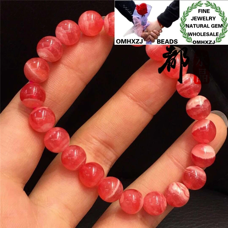 OMHXZJ Wholesale ZB394 8-8.8mm European Fashion Birthday Party Wedding Gift Natural Stone Fine Rhodochrosite Round Bead Bracelet
OMHXZJ Wholesale ZB394 8-8.8mm European Fashion Birthday Party Wedding Gift Natural Stone Fine Rhodochrosite Round Bead Bracelet