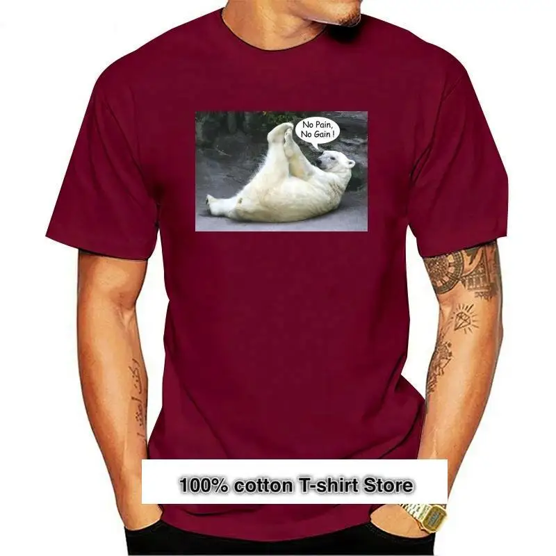 

Camiseta de oso Polar, sin dolor, sin ganancia, vida salvaje-¡Elección de talla y color!