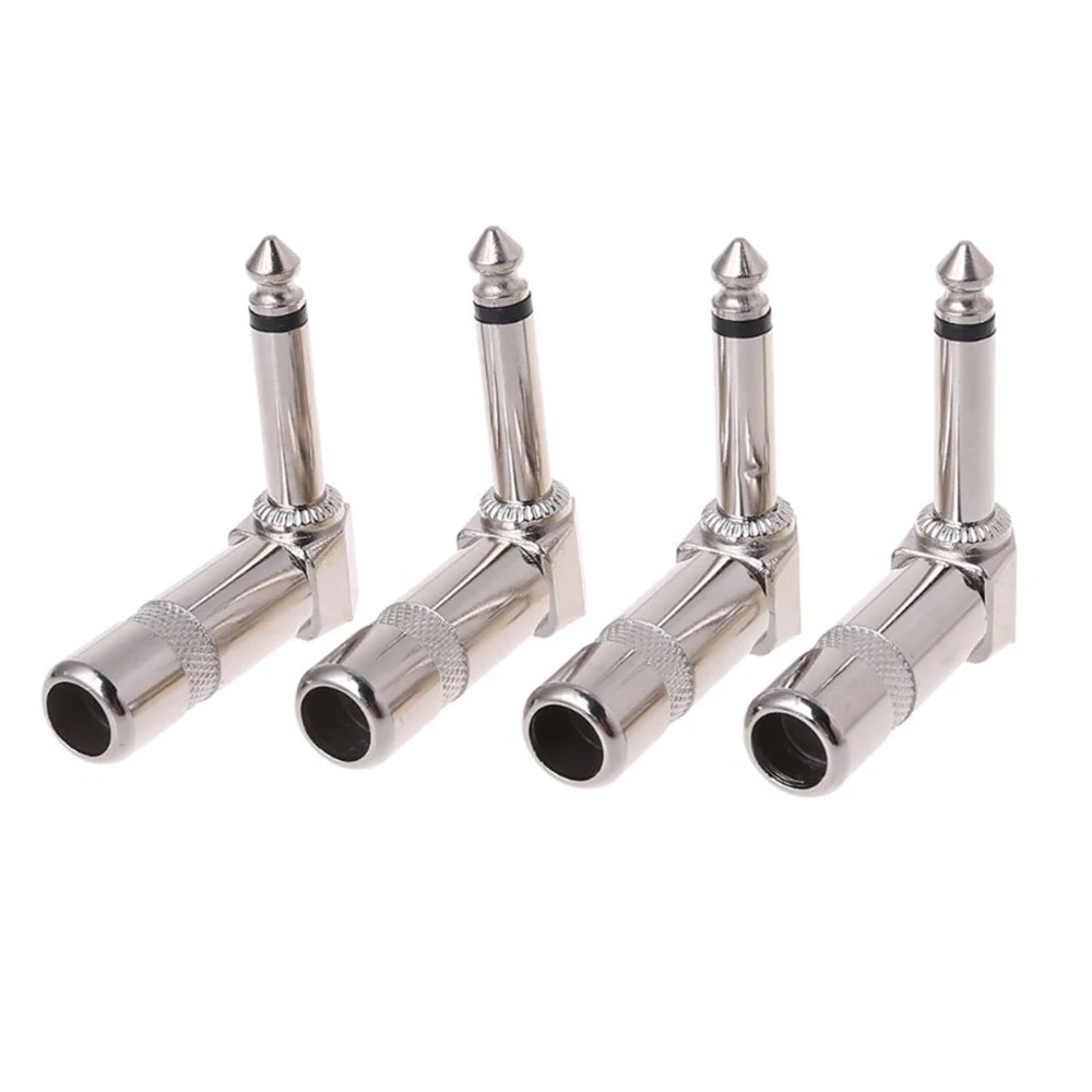 4PCS 1/4 Inch 6.35mm L-shape Jack Right Angle Male Mono Plug Connector For Guitar Audio 100% Brand New High Quality 
4PCS 1/4 Inch 6.35mm L-shape Jack Right Angle Male Mono Plug Connector For Guitar Audio 100% Brand New High Quality