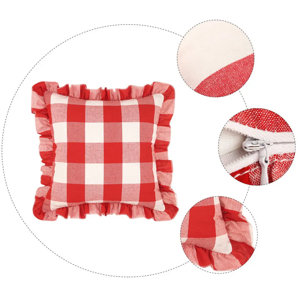 Decorative Ruffle Throw Pillow Cover Cushion Case Pillowcase for Sofa Bed (Red)
Decorative Ruffle Throw Pillow Cover Cushion Case Pillowcase for Sofa Bed (Red)