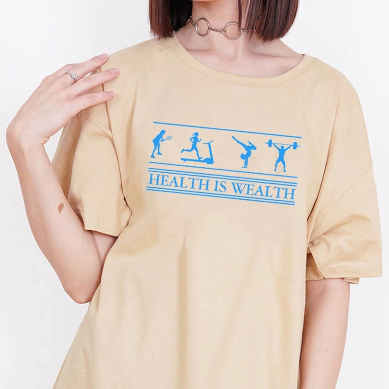 kuakuayu HJN Do Sports Health Is Wealth Graphic Tee Cotton Casual Sport Funny Vintage Unisex Women T-Shirt
kuakuayu HJN Do Sports Health Is Wealth Graphic Tee Cotton Casual Sport Funny Vintage Unisex Women T-Shirt