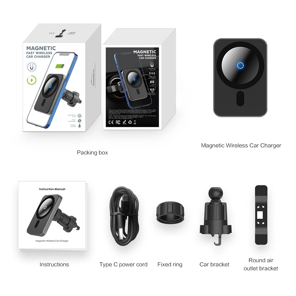Bonola 15W Magsafing Wireless Car Charger For iPhone 12 Pro Max/12Pro/12Mini/12 Fast Charging Wireless Charger Car Phone Holder
Bonola 15W Magsafing Wireless Car Charger For iPhone 12 Pro Max/12Pro/12Mini/12 Fast Charging Wireless Charger Car Phone Holder