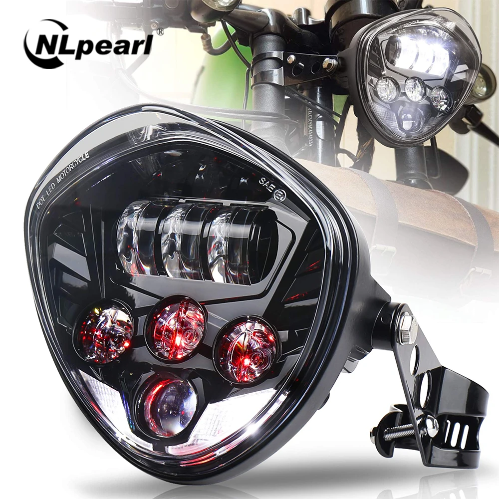 Фара мотоциклетная светодиодная NLpearl, 7 дюймов, ДХО, для Harley, Honda, Yamaha, Triumph, Cafe Racer
Фара мотоциклетная светодиодная NLpearl, 7 дюймов, ДХО, для Harley, Honda, Yamaha, Triumph, Cafe Racer