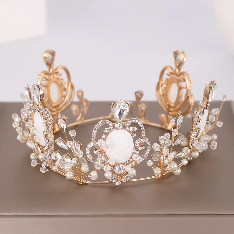 Baroque Royal Queen Crown Rose Gold Color Jelly Crystal Rhinestone Stone Wedding Tiara for Women Costume Bridal Hair Accessories
Baroque Royal Queen Crown Rose Gold Color Jelly Crystal Rhinestone Stone Wedding Tiara for Women Costume Bridal Hair Accessories