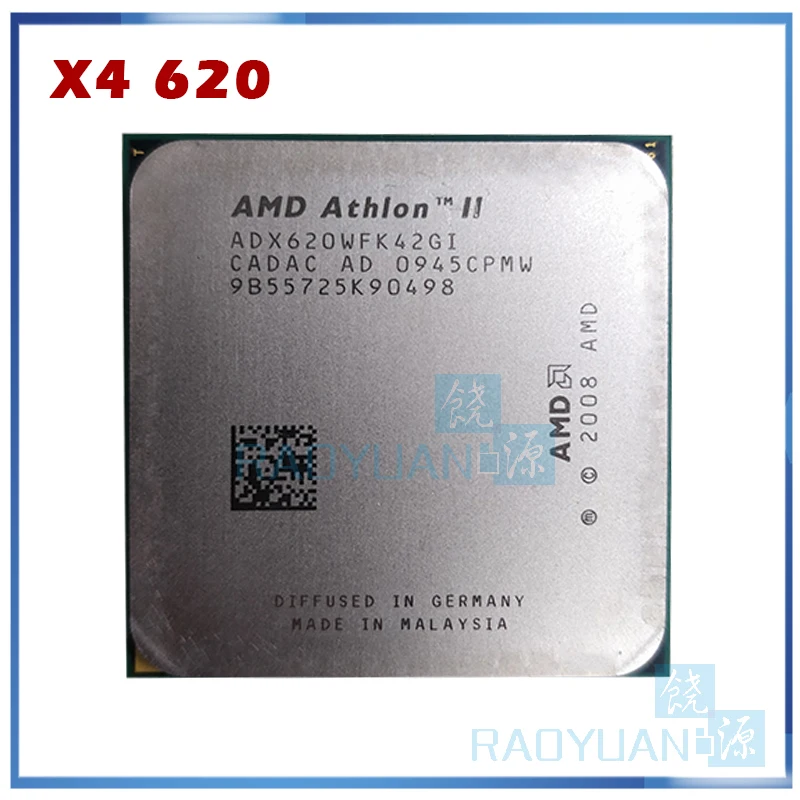 AMD Athlon X4 620 X4-620 2.6GHz Quad-Core CPU Processor ADX620WFK42GI 95W Socket AM3 938pin
AMD Athlon X4 620 X4-620 2.6GHz Quad-Core CPU Processor ADX620WFK42GI 95W Socket AM3 938pin