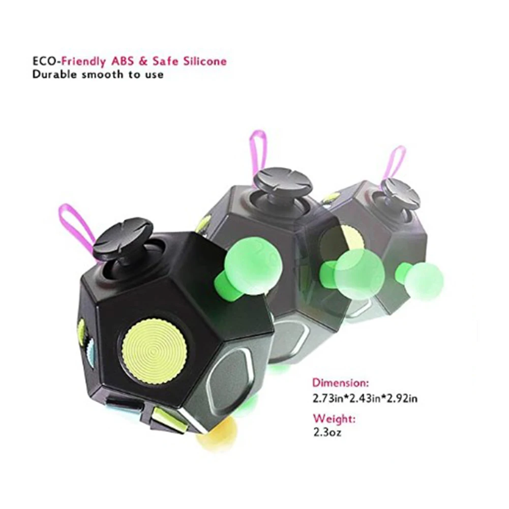 12-Sided Anti Stress Cube Decompression Relieve Dice Anti-anxiety Relieve Anxiety Relief Depression children adults fun Toy 
12-Sided Anti Stress Cube Decompression Relieve Dice Anti-anxiety Relieve Anxiety Relief Depression children adults fun Toy