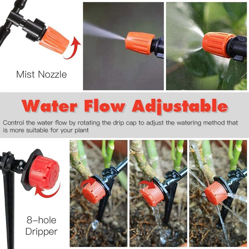 148Pcs Garden Automatic Drip Irrigation Set,30M Adjustable Mini DIY Irrigation Kit,1/4 Inch Heavy Duty Tube Watering Kit
148Pcs Garden Automatic Drip Irrigation Set,30M Adjustable Mini DIY Irrigation Kit,1/4 Inch Heavy Duty Tube Watering Kit