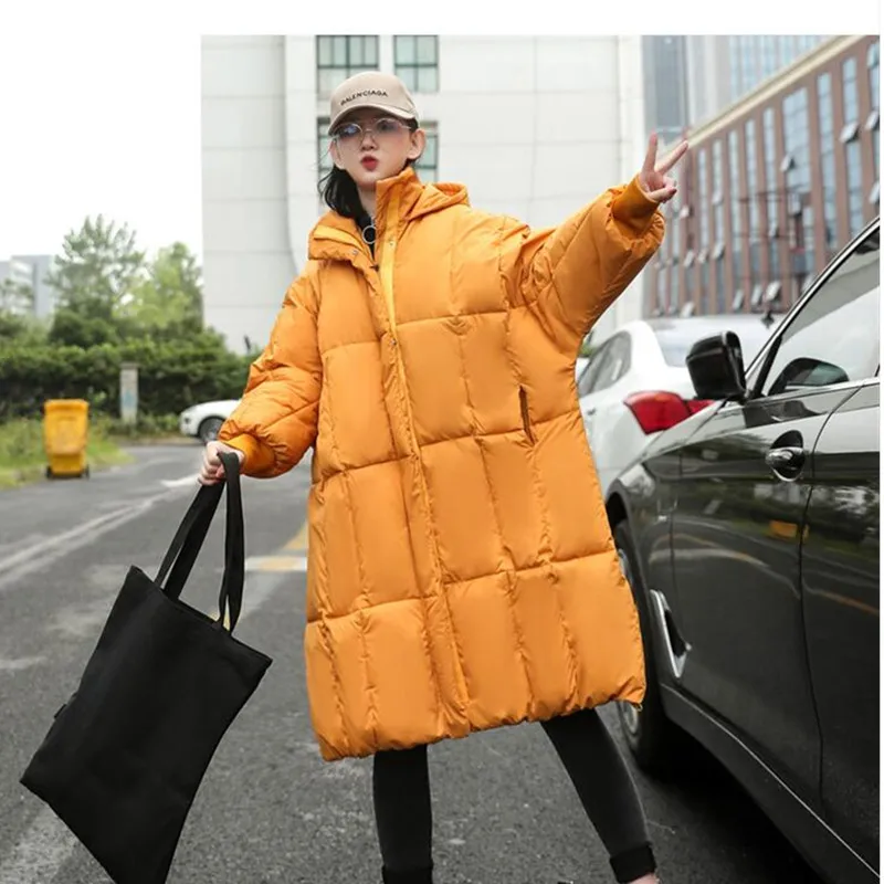 Winter New Women Large Size Loose Long Parkas Female Thicken Warm Down Cotton Jackets Ladies Solid Hooded Cotton Overcoats H174 
Winter New Women Large Size Loose Long Parkas Female Thicken Warm Down Cotton Jackets Ladies Solid Hooded Cotton Overcoats H174
