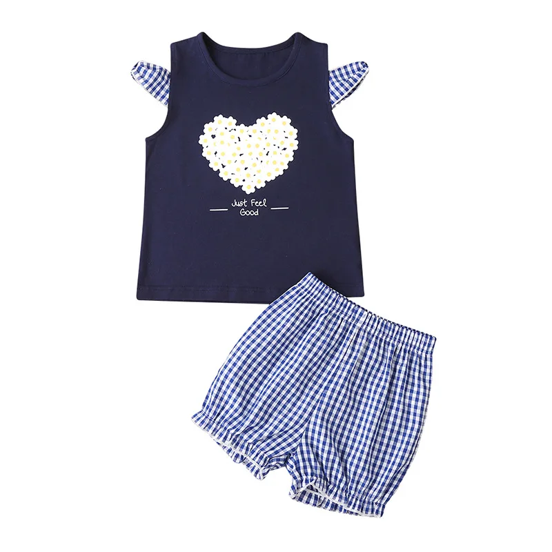 2021 Summer Children Sets Casual Sleeveless O Neck Print Floral Tops Plaid Shorts 2Pcs Girl Clothes Sets 18M-6T
2021 Summer Children Sets Casual Sleeveless O Neck Print Floral Tops Plaid Shorts 2Pcs Girl Clothes Sets 18M-6T