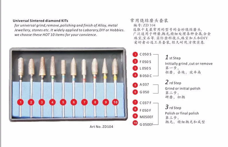 1Pc Dental Universal Sintered Diamond Polisher Grinder for Polishing Trimming Burs Drill 2.35mm Tools
1Pc Dental Universal Sintered Diamond Polisher Grinder for Polishing Trimming Burs Drill 2.35mm Tools