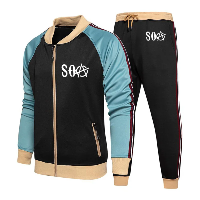 Men's jacket SOA Sons of anarchy the child SAMCRO Printed Fashion casual trend stripe Men's sweatshirt + sweatpants 2-piece set
Men's jacket SOA Sons of anarchy the child SAMCRO Printed Fashion casual trend stripe Men's sweatshirt + sweatpants 2-piece set