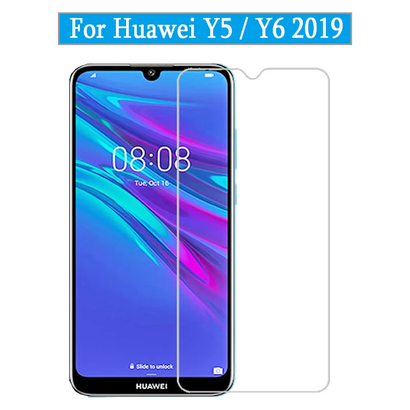 Закаленное стекло 9H для Huawei Y5 Y6 2019 Защита экрана Huawey Huawai Huavei Y 5 6 защитная