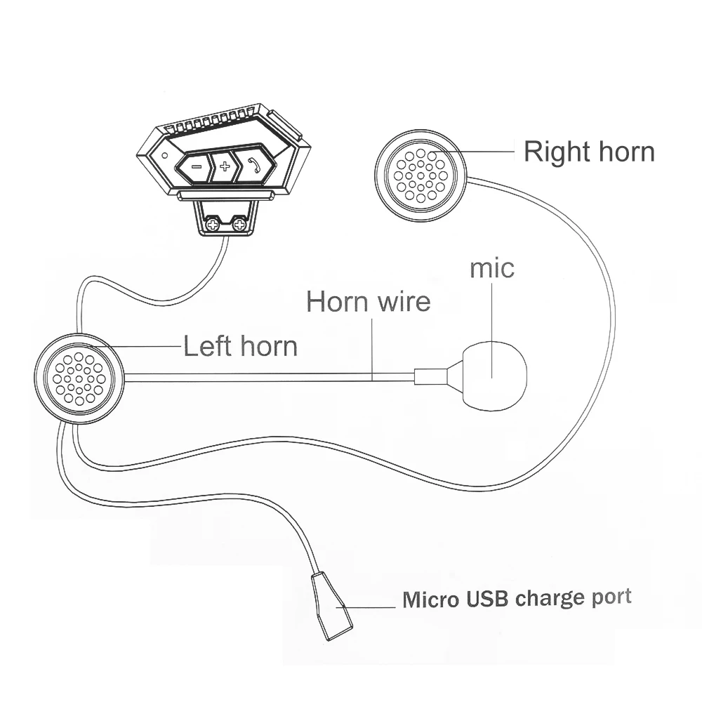 Беспроводная Bluetooth-гарнитура для мотоциклетного шлема гарнитура громкой связи