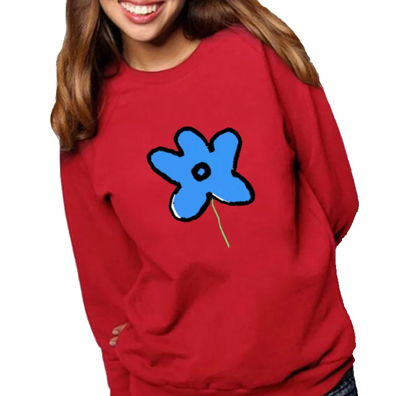 Women Hoodie Blue Flower Printed Hoodies Women Fleece Long Sleeve O Neck Loose Sweatshirt Girls Pullovers Winter 
Women Hoodie Blue Flower Printed Hoodies Women Fleece Long Sleeve O Neck Loose Sweatshirt Girls Pullovers Winter