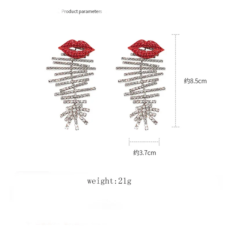 korean Red Mouth Rhinestone Dangle Earrings for Women Bijoux Shiny Fishbone Crystal Drop Earrings Luxury Jewelry For Women Gift
korean Red Mouth Rhinestone Dangle Earrings for Women Bijoux Shiny Fishbone Crystal Drop Earrings Luxury Jewelry For Women Gift