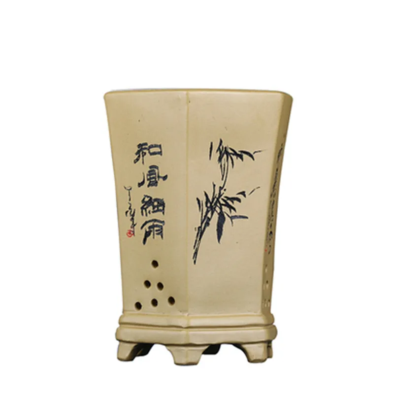 Yixing Zisha Orchid Pots Ceramic Basin Retro Quartet Home Living Room Balcony Exquisite Flower Vase Garden Decoration
Yixing Zisha Orchid Pots Ceramic Basin Retro Quartet Home Living Room Balcony Exquisite Flower Vase Garden Decoration