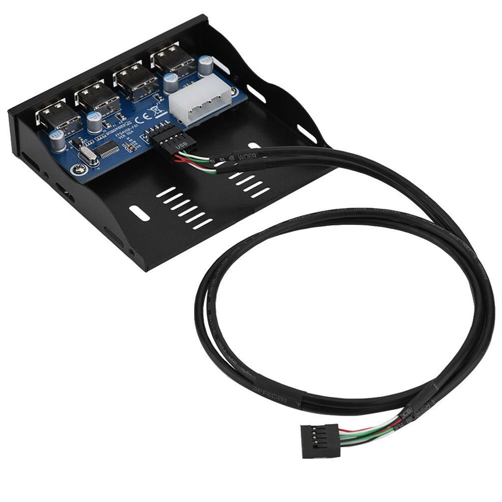 Медиа приборная панель PC 4 порта USB 2 0 9 Pin Floppy Bay с винтами кронштейн кабель