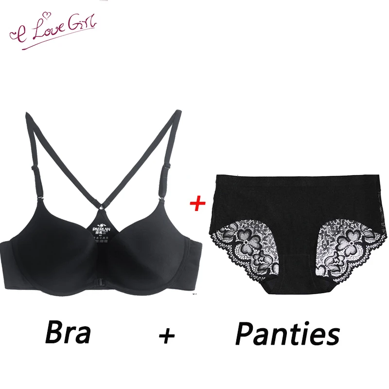Elovegirl Bra + Panties Without Steel Ring Front Buckle Female Bra Suit Sports Vest Style Summer Comfortable And Seamless Bra
Elovegirl Bra + Panties Without Steel Ring Front Buckle Female Bra Suit Sports Vest Style Summer Comfortable And Seamless Bra