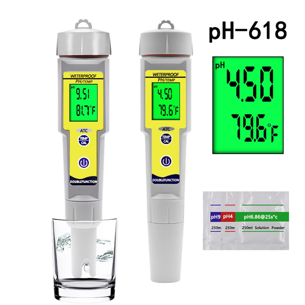 PH Meter Tester 0.01 Accurate Digital temperature Automatic compensation Correction Pen Pocket Aquarium Water PH Tester
PH Meter Tester 0.01 Accurate Digital temperature Automatic compensation Correction Pen Pocket Aquarium Water PH Tester