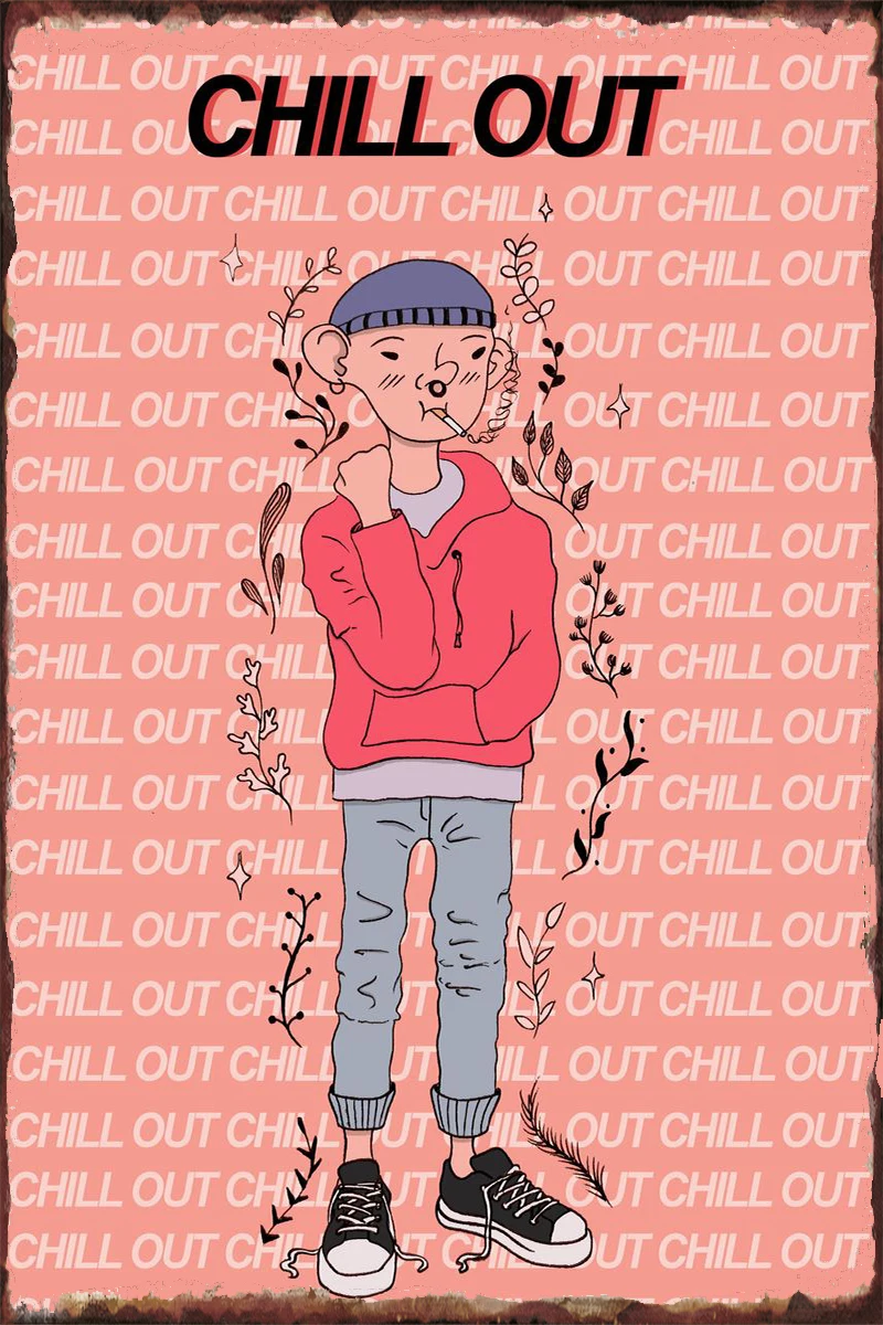 Жестяная вывеска Chill Out, жестяные пластины, декор для стен, декор для комнаты, Ретро винтажный металлический знак для искусства, кафе, паба, до...
Жестяная вывеска Chill Out, жестяные пластины, декор для стен, декор для комнаты, Ретро винтажный металлический знак для искусства, кафе, паба, до...