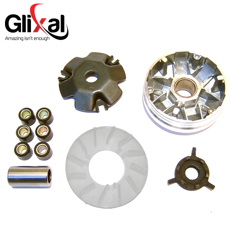 Glixal GY6 49cc 50cc Chinese Scooter Moped Variator Kit Front Clutch Drive Pulley with Roller weights 139QMB 139QMA TAOTAO SUNL
Glixal GY6 49cc 50cc Chinese Scooter Moped Variator Kit Front Clutch Drive Pulley with Roller weights 139QMB 139QMA TAOTAO SUNL