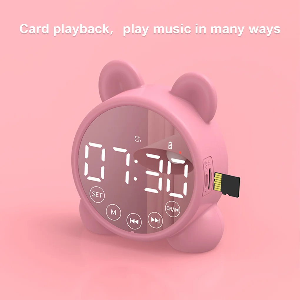 Children Kids BT Speaker Alarm Clock LED Mirror Screen Display Touch Sensor Portable for Bedroom Children Sleep Bedside Timer
Children Kids BT Speaker Alarm Clock LED Mirror Screen Display Touch Sensor Portable for Bedroom Children Sleep Bedside Timer