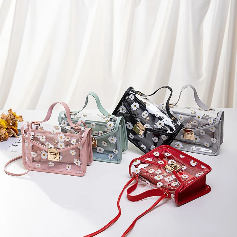 Luxury Brand Handbags Fashionable Purses Transparent Daisy Pattern Shoulder Bag Chain Strap Color Block Sachels Composite Tote
Luxury Brand Handbags Fashionable Purses Transparent Daisy Pattern Shoulder Bag Chain Strap Color Block Sachels Composite Tote