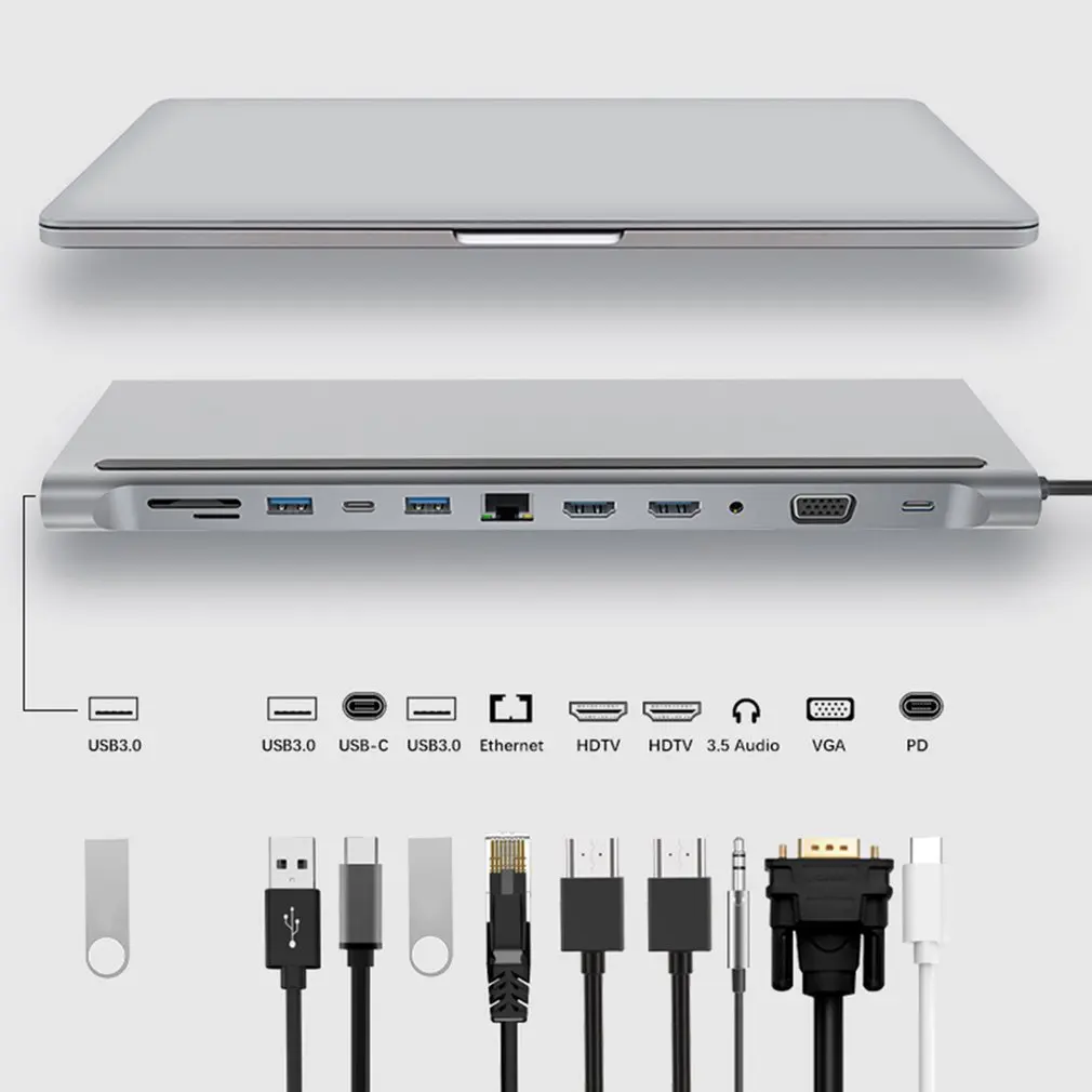 Tebe концентратор USB Type C для Dual 4k HDMI-совместимый USB3.0 USB2.0 Pd зарядка VGA Аудио разъем RJ45 3,5 мм с адаптером
Tebe концентратор USB Type C для Dual 4k HDMI-совместимый USB3.0 USB2.0 Pd зарядка VGA Аудио разъем RJ45 3,5 мм с адаптером