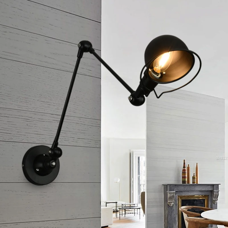 Loft adjustable swing long arm led wall lamp bedroom bedside lamp Black Retro American country Edison wall lamp
Loft adjustable swing long arm led wall lamp bedroom bedside lamp Black Retro American country Edison wall lamp