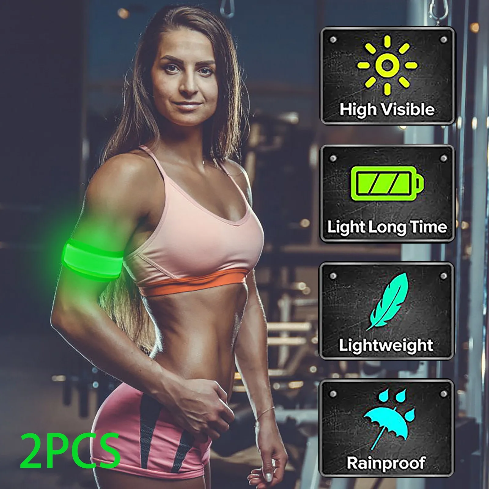 

Light Up LED Armbands for Running Reflective Gear Flashing LED Sports Wristbands Luminous LED armband sports wristband