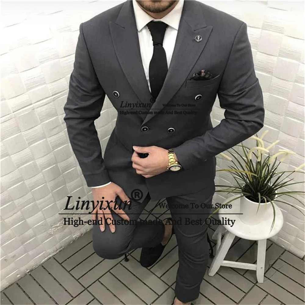 Classic Mens Suits Double Breasted Wedding Groom Tuxedos Slim Formal Business Blazer 2 Piece Jacket Pants Set Costume Homme
Classic Mens Suits Double Breasted Wedding Groom Tuxedos Slim Formal Business Blazer 2 Piece Jacket Pants Set Costume Homme