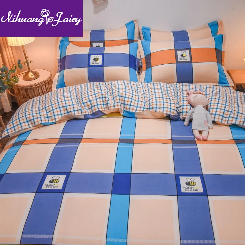100% cotton four-piece duvet cover thick bed sheet simple student dormitory three-piece high-width bedding
100% cotton four-piece duvet cover thick bed sheet simple student dormitory three-piece high-width bedding